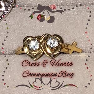 Hearts & Cross 1ST Communion Ring